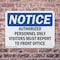 Signmission Visitors Must Report To Front Office OSHA Notice Sign, Plastic, 14in W x 10in L, 2PK OS-2PACK-NS-P-1014-L-16839 - alternate 4
